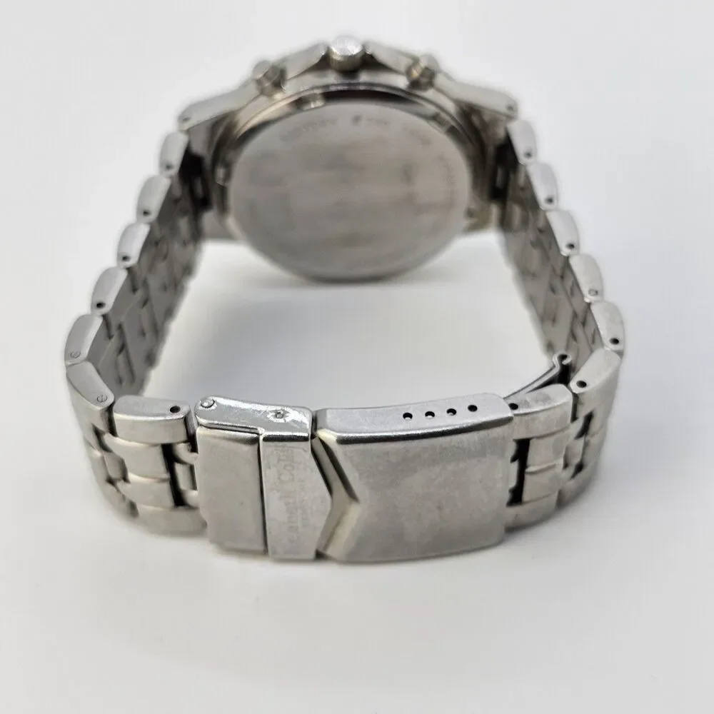 Kenneth Cole Men's Watch 38MM Black Dial Date Gray Bracelet 6.5